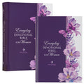 NLT Holy Bible Everyday Devotional Bible for Women New Living Translation, Purple Floral Printed, Flexible Daily Bible Reading P