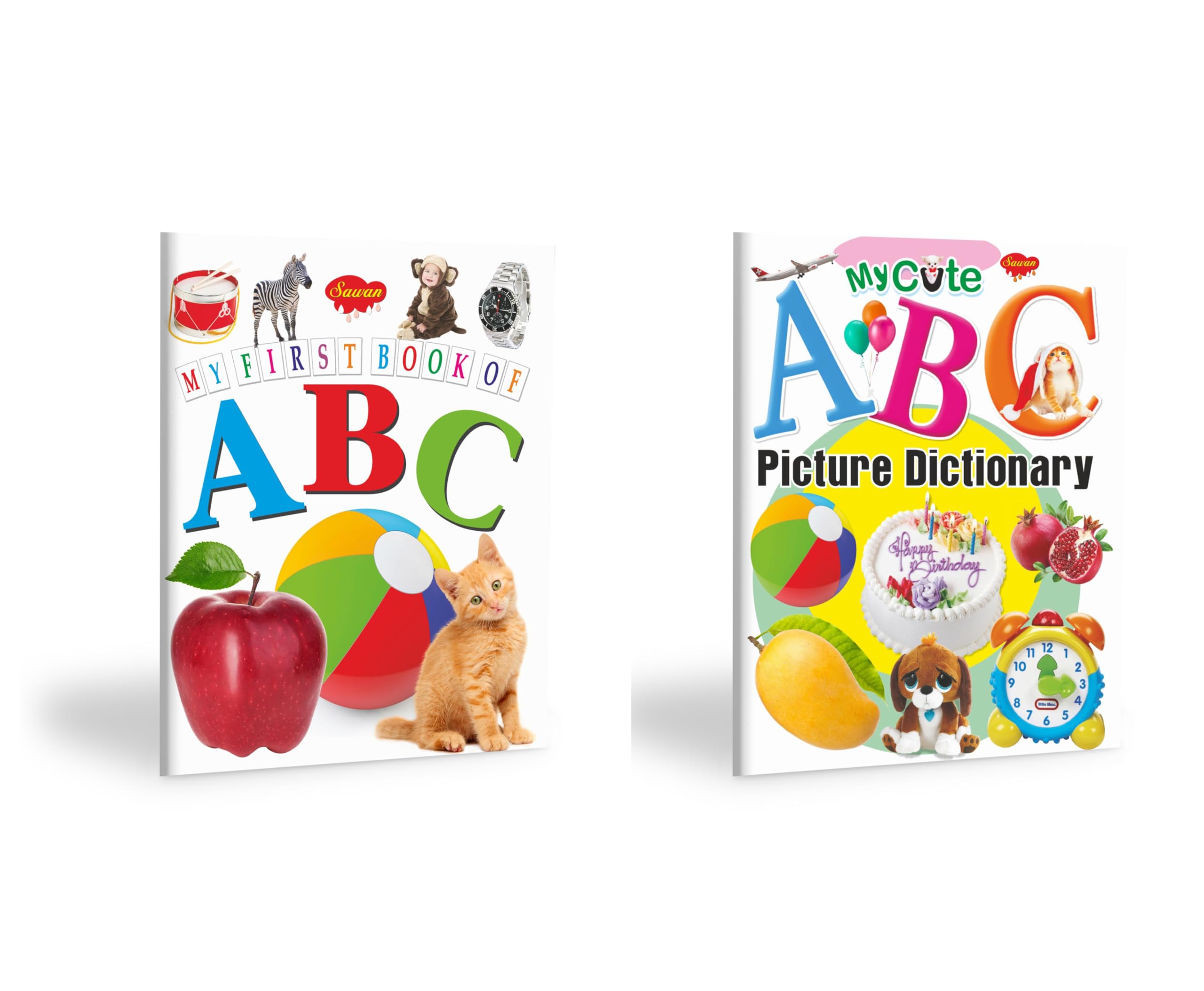 Set Of 2 Books, General Learning Books | My Cute Abc Picture Dictionary And My First Book Of Abc