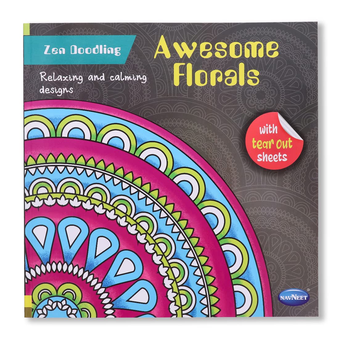 Navneet Zen Doodling Awesome Florals Colouring Book For Beginners And Adults