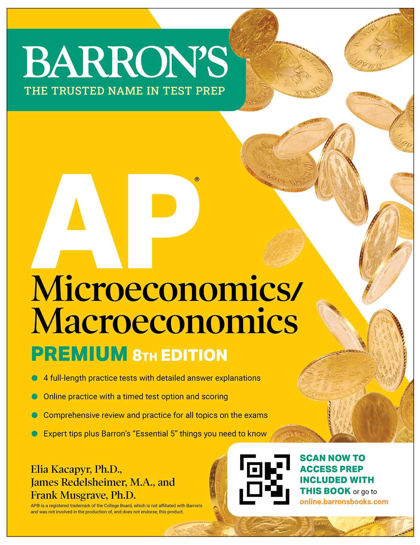 AP Microeconomics/Macroeconomics Premium, Eighth Edition: Prep Book with 4 Practice Tests + Comprehensive Review + Online Practi
