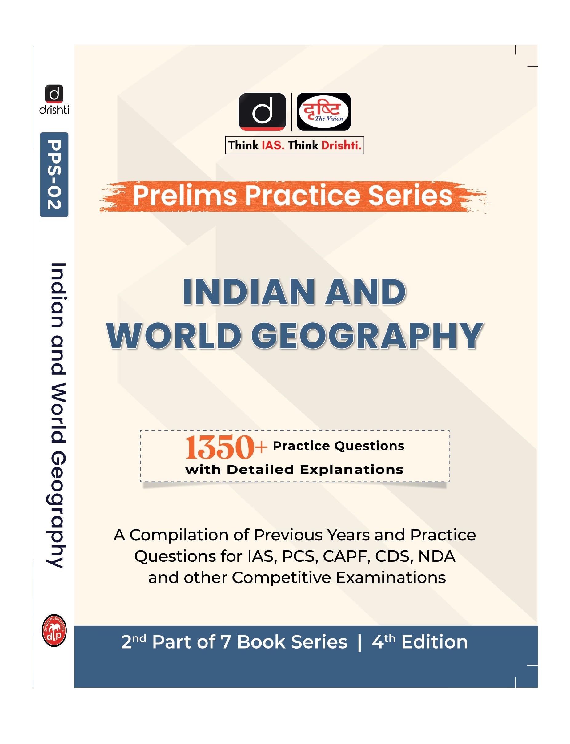 Drishti Ias Pps Indian And World Geography 4Th Edition In English | Prelims Practice Series | Upsc Exam Books