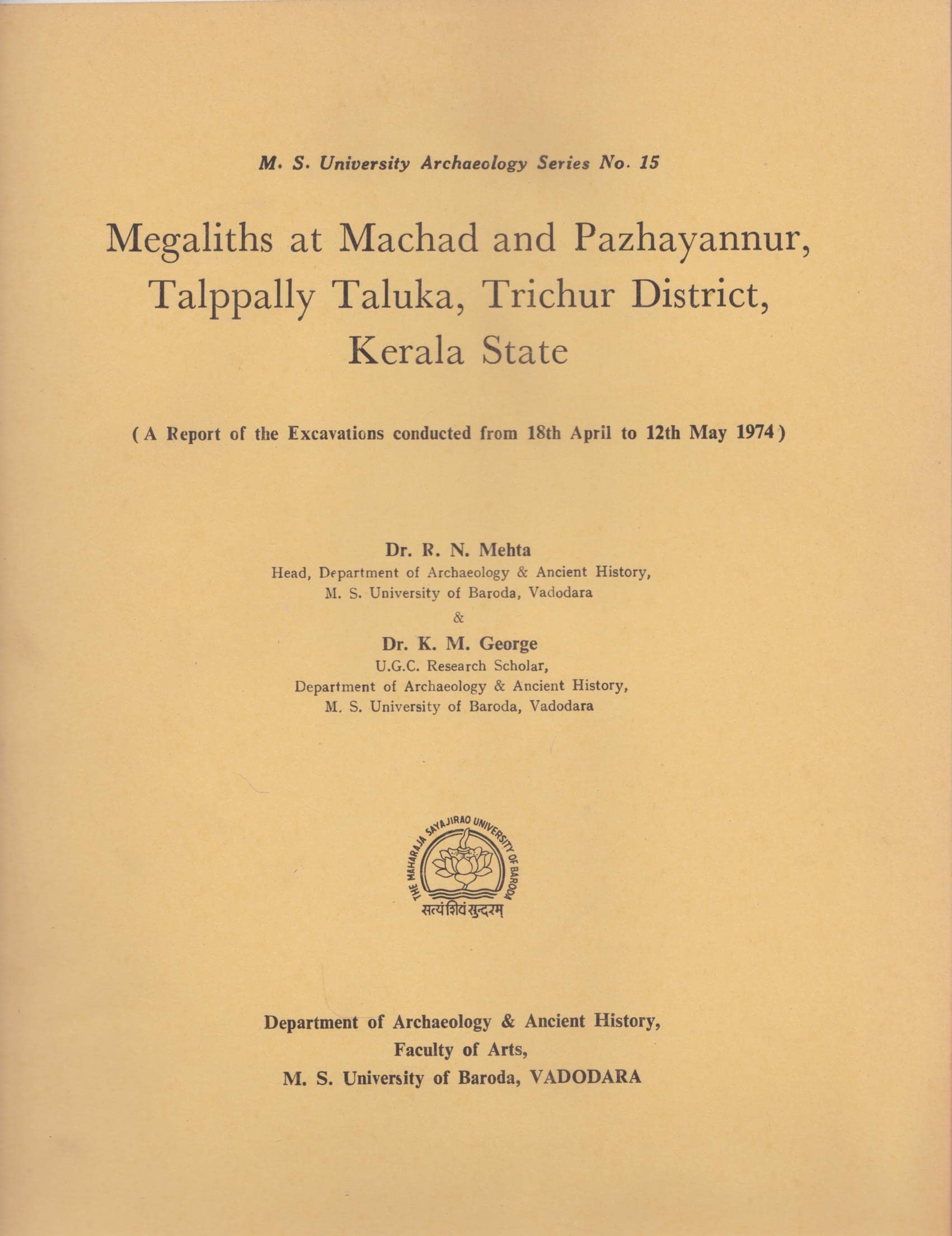 Megaliths At Machad And Pazhayannur Talppally Taluka, Trichur District, Kerala State