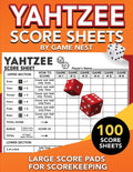 Yahtzee Score Sheets: 100 Large Score Pads for Scorekeeping  8.5 x 11 Yahtzee Score Cards (Yahtzee Dice Board Game Book)