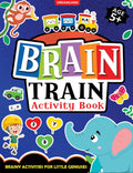 Brain Train Activity Book For Kids Age 5+  With Colouring Pages, Mazes, Puzzles And Word Searches Activities