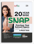 Disha 20 YearWise Snap Previous Year Solved Papers (2005  2024) With 6 Mock Tests 17Th Edition | Pyqs Question Bank | Quantita