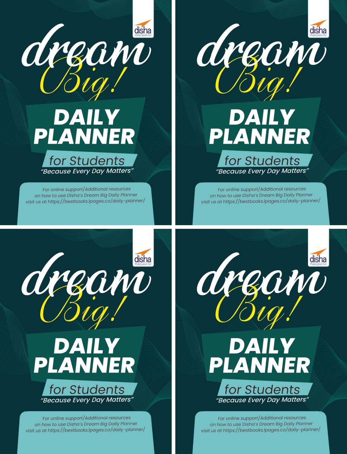 DishaS Dream Big Daily Planner For Students (Set Of 4 Planners)
