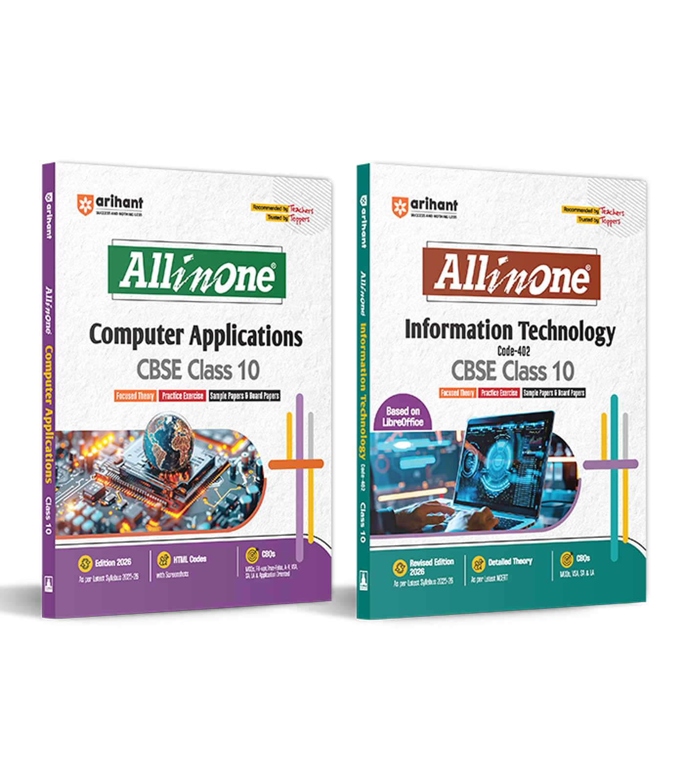 Arihant All In One Information Technology, Computer Applications Class 10th Based On Latest NCERT For CBSE Exams 202526 (Set of