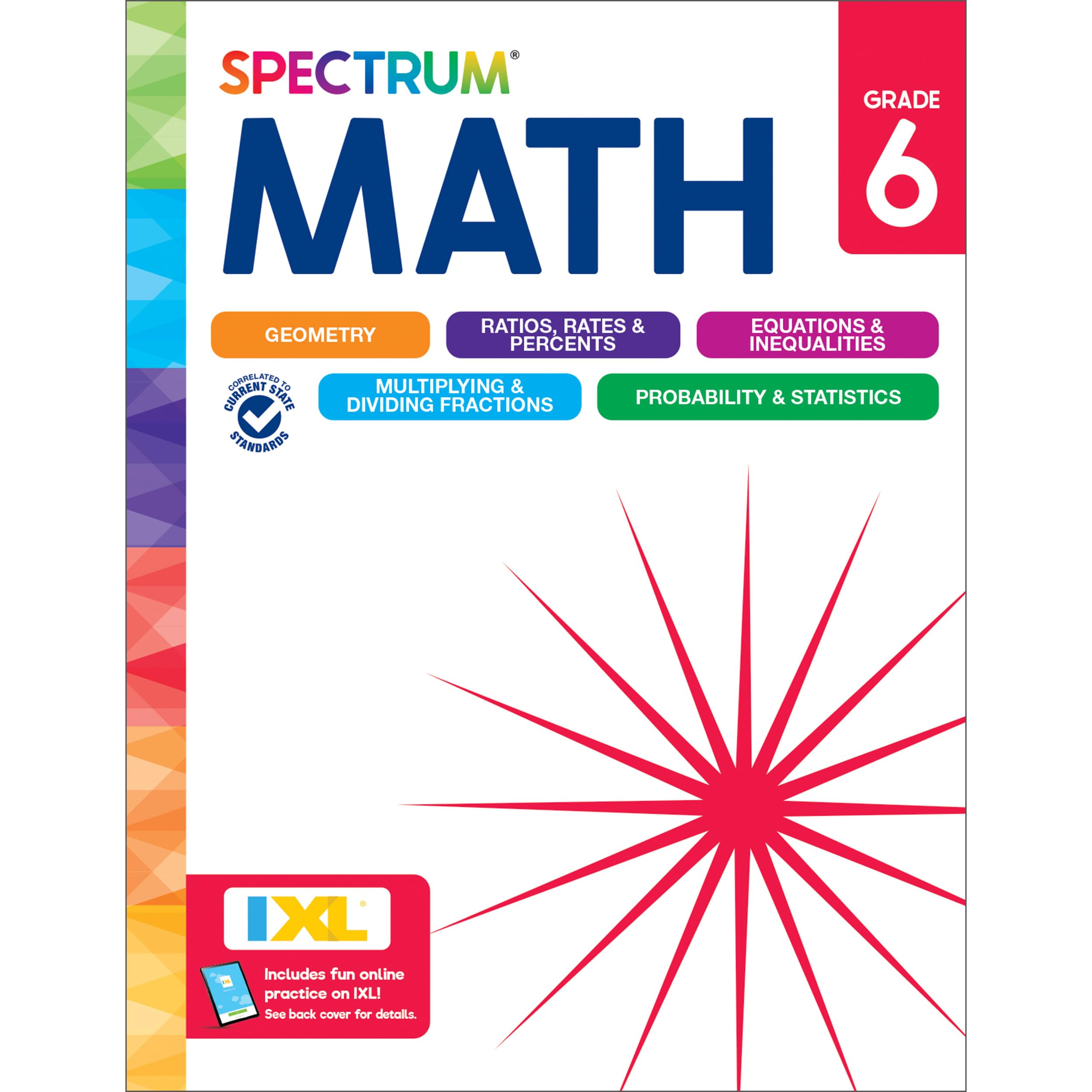 Spectrum 6th Grade Math Workbook, Activity Book for Kids Ages 1112, Geometry, Ratio, Mathematics Equations, Multiplication and 