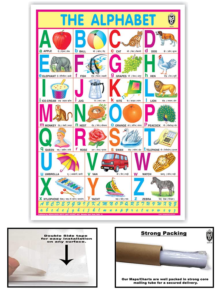 The Alphabet (Size 70 X 100 Cms)|Laminated Both Sides