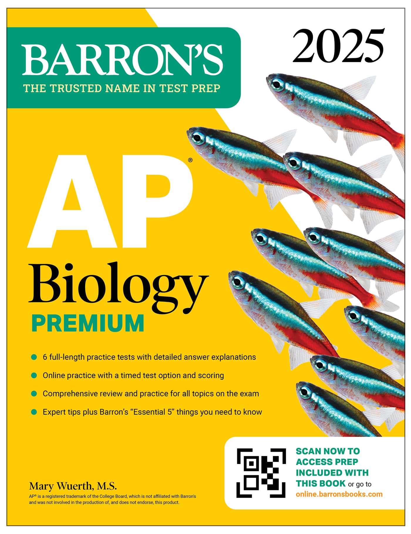 AP Biology Premium, 2025: Prep Book with 6 Practice Tests + Comprehensive Review + Online Practice (Barrons AP Prep)