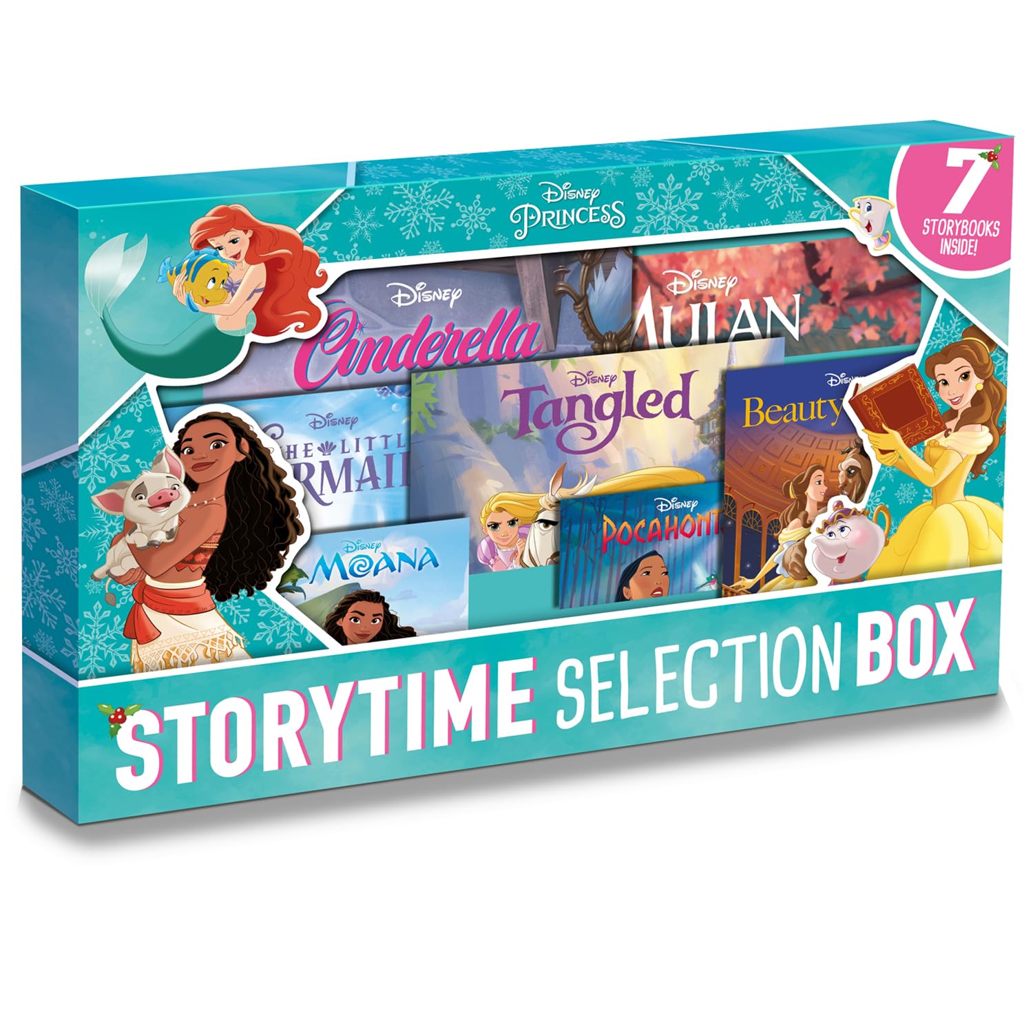 Disney Kids Princess Storytime Selection Box Tabletop Game | 7 Disney Kids Princess Story Collection | Beauty And The Beast | Ta