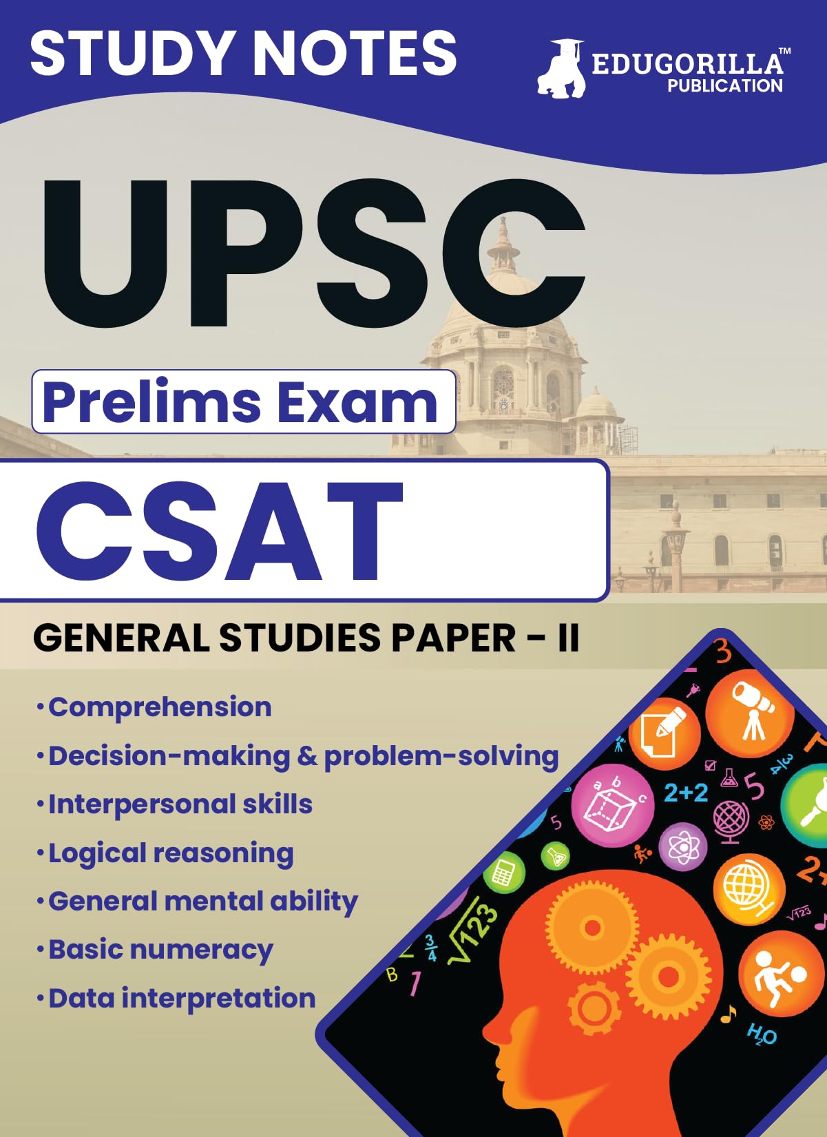 UPSC Prelims PaperII : CSAT Exam 2024 | Cover all subject with Topicwise Study Notes as Per the Latest Syllabus (NCERT) | Conc
