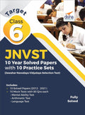 Target Class 6 Jnvst  10 Year Solved Papers With 10 Practice Sets  Jawahar Navodaya Vidyalaya Selection Test [Paperback] Disha