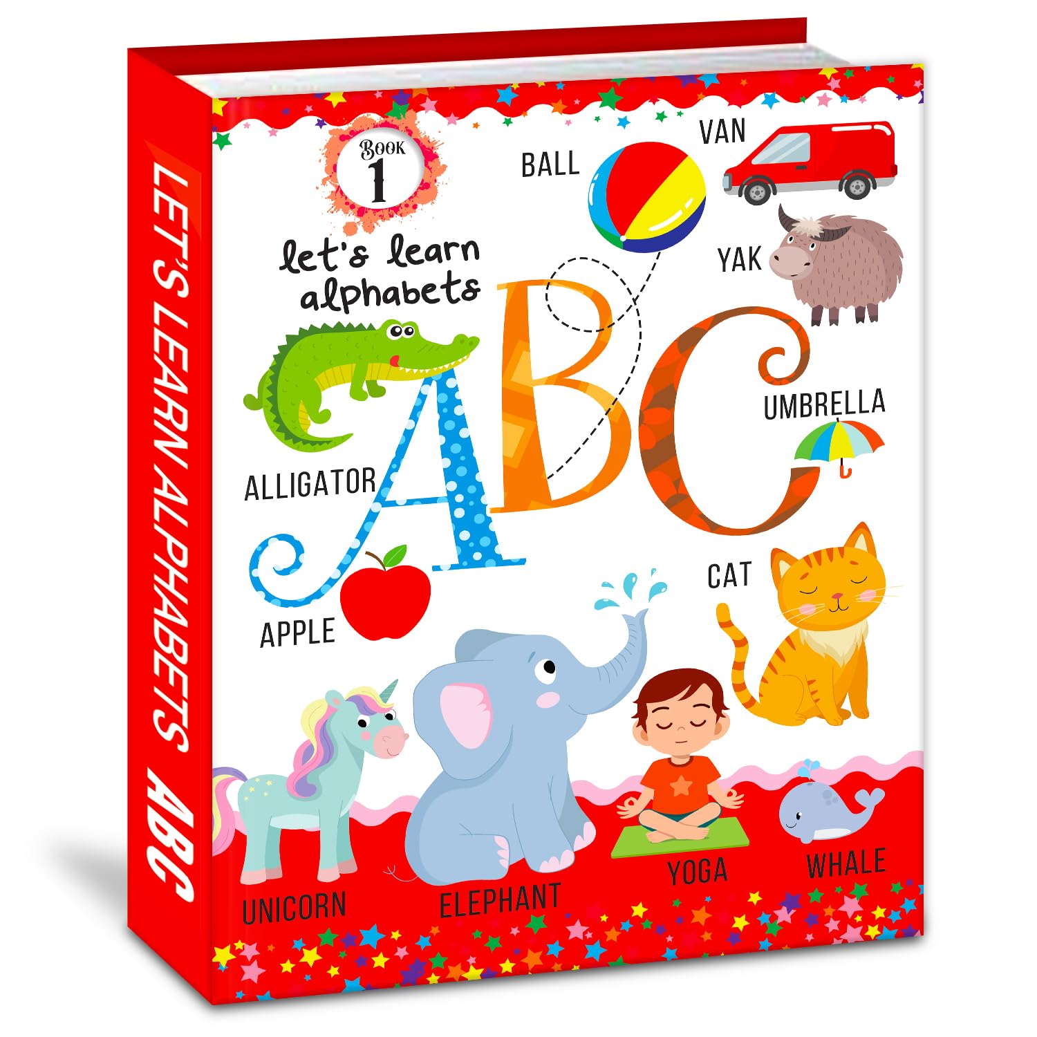 Hello Friend Books Lets Learn Giant Board Book: Alphabets ABC  Large Board Book with Beautifully Illustrated Images for Child