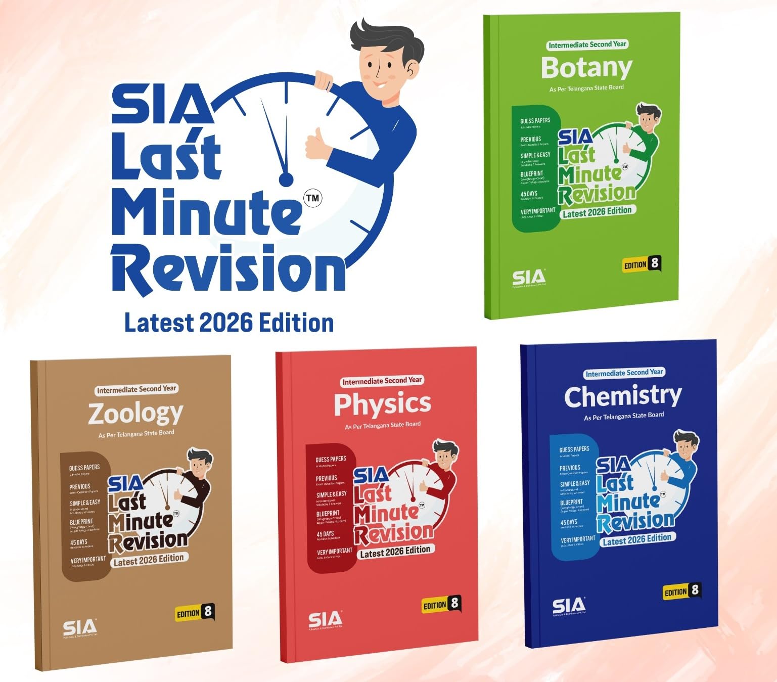 LMR Intermediate Second Year BiPC Botany, Zoology, Physics & Chemistry (Set Of 4 Books) Edition 7 Latest & Updated 2025