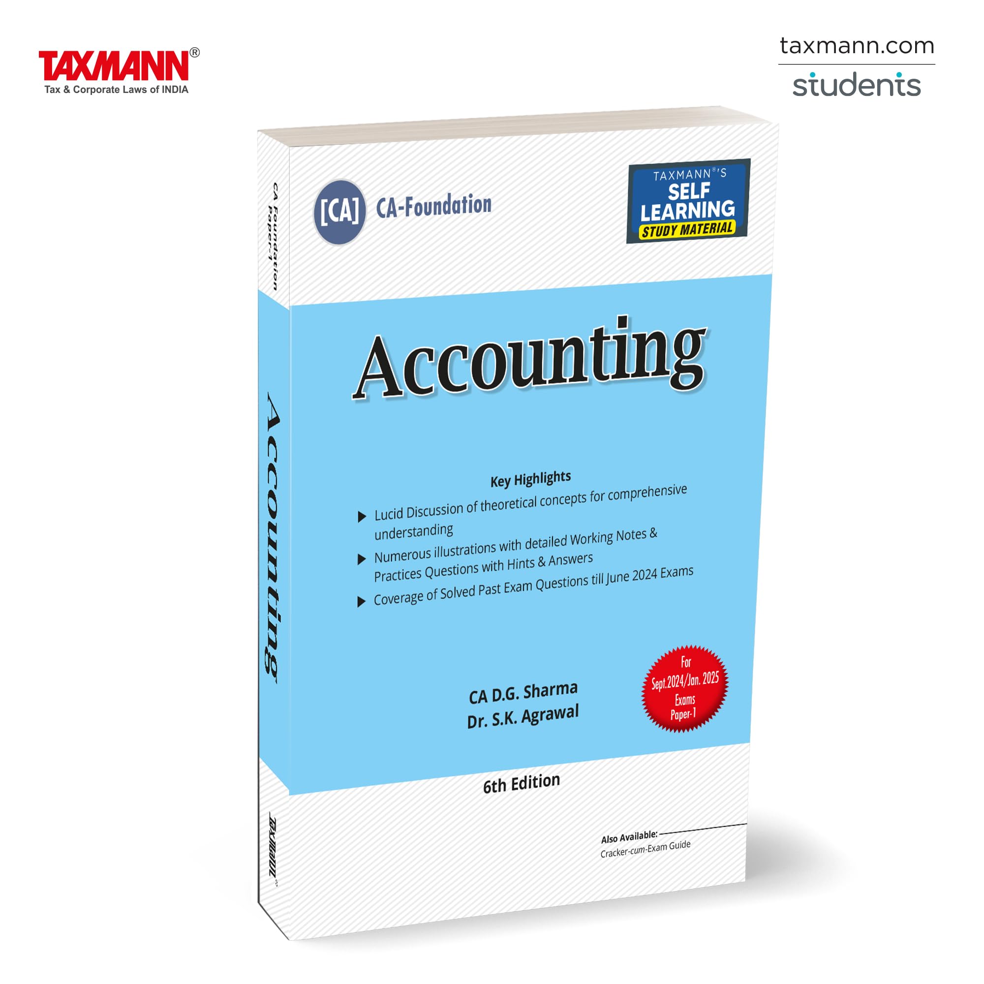Taxmanns Accounting (Paper 1 | Accounts)  Study material in simple language with numerous illustrations & practice questions 