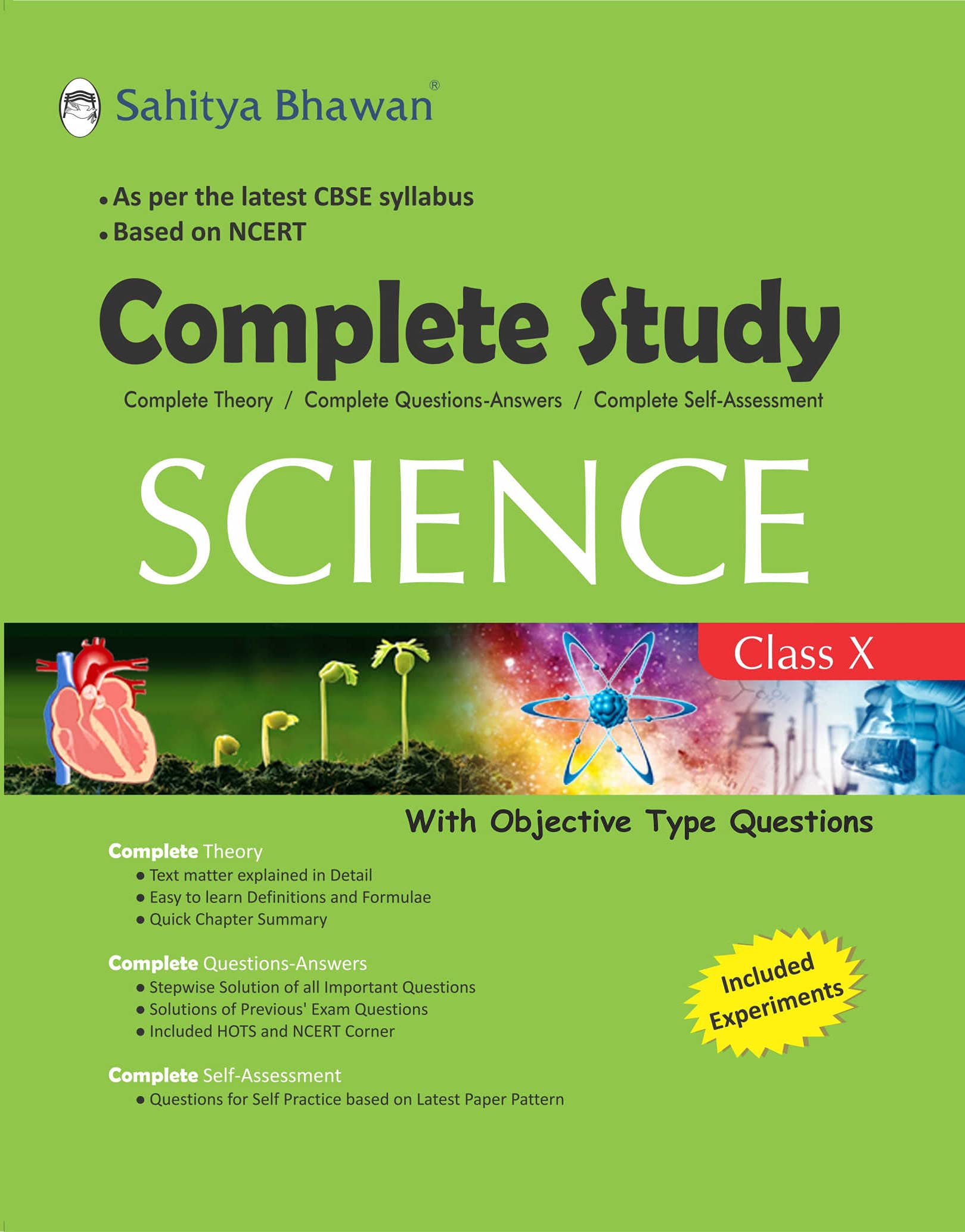 Sahitya Bhawan textbook for class 10 Science as per reduced syllabus and changed paper pattern for CBSE 2021 board exam