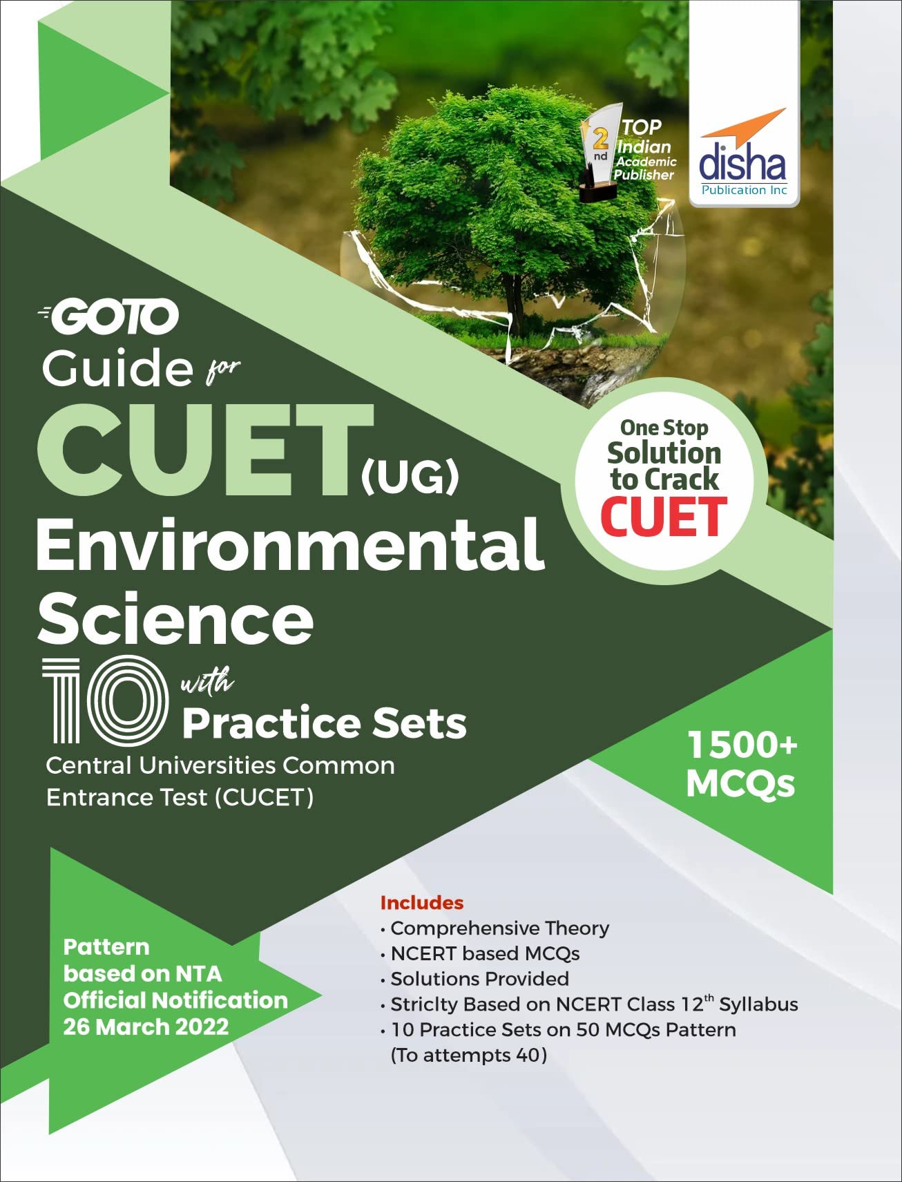 Go To Guide for CUET (UG) Environmental Science with 10 Practice Sets; CUCET  Central Universities Common Entrance Test