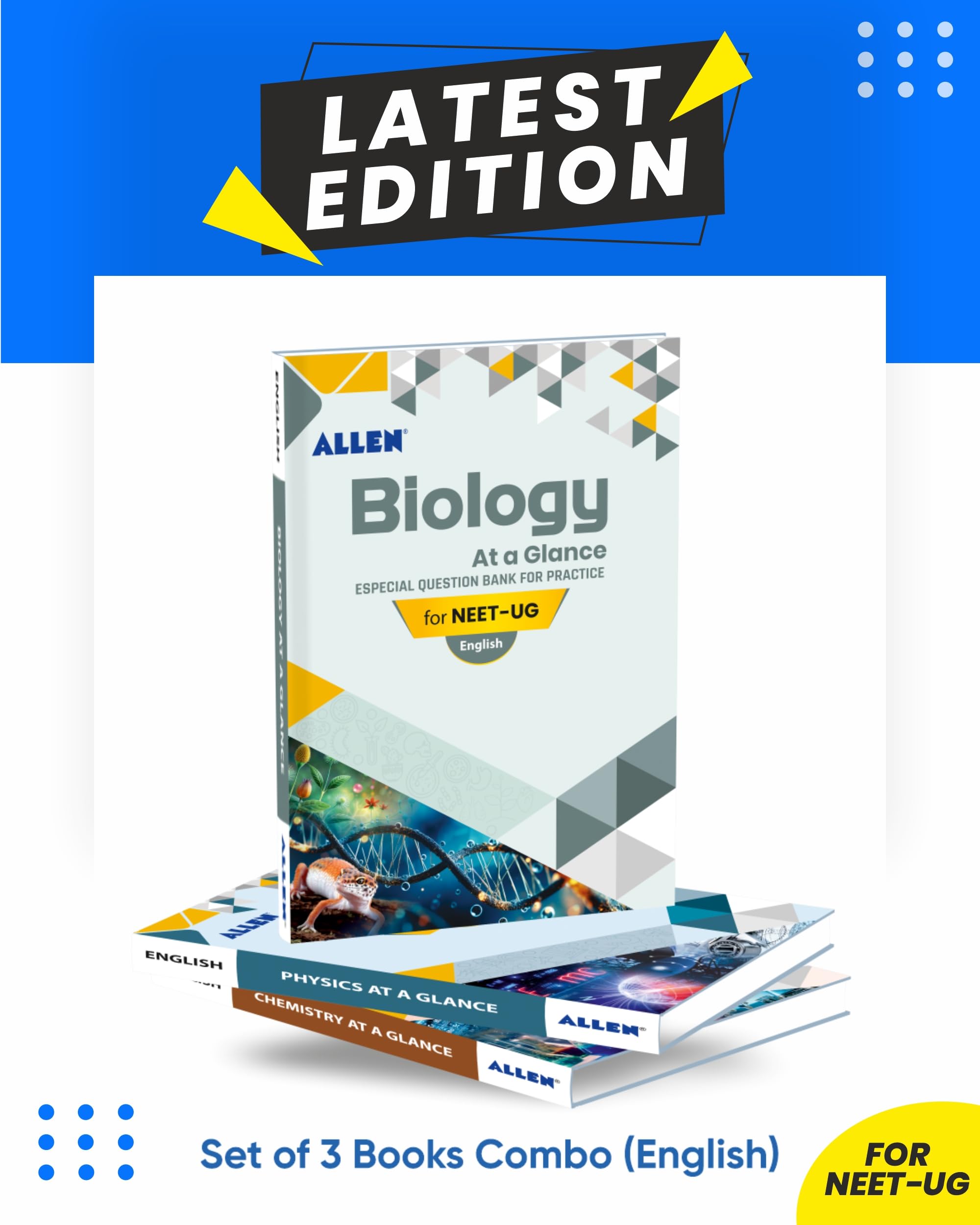 Allen Physics (Crop), Chemistry & Biology Question Bank (At A Glance) For Neet (Ug) Exam (English) (Set Of 3 Books Combo)