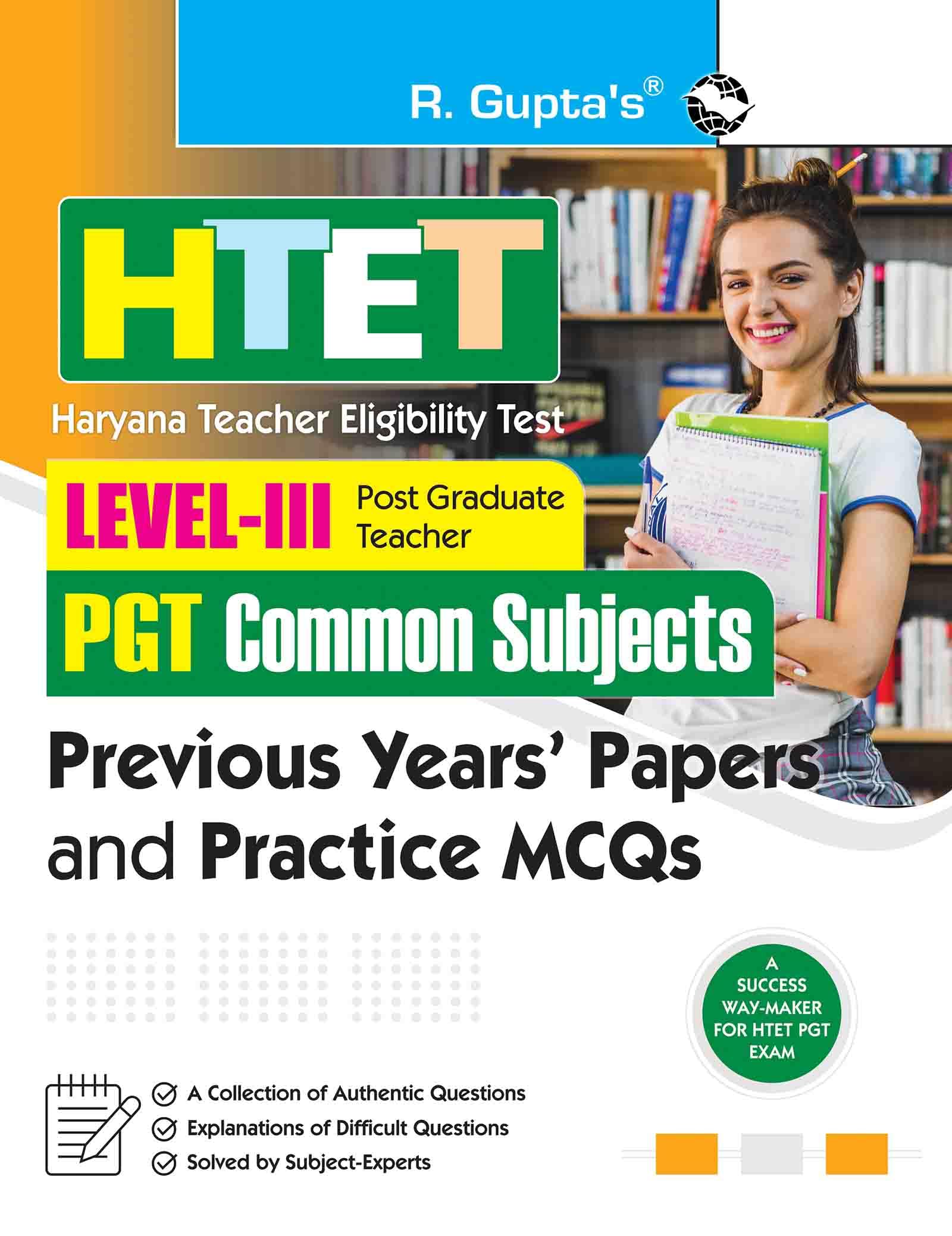 HTET (PGTCommon Subjects) Previous Years Papers & Practice MCQs Level3