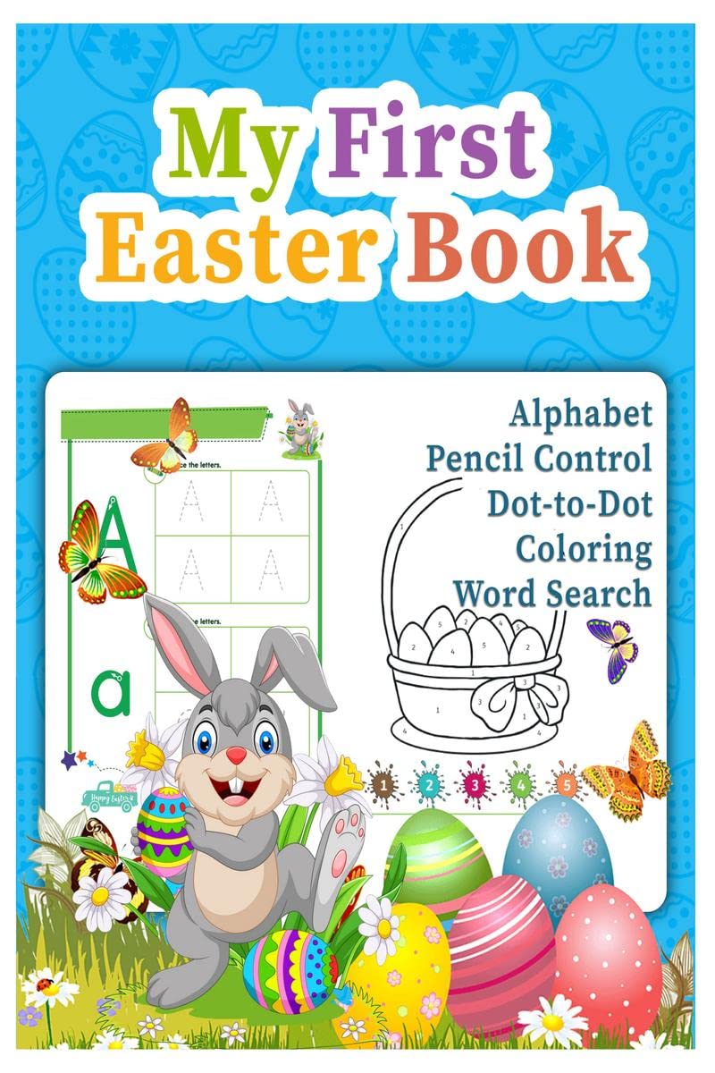 Easter Theme ABC Alphabet Writing Book  Capital & Small Letters (Practice) Colouring Book & Activity Book Dot to Dot : Easter 