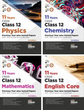 Combo (Set Of 4 Books) 11 Years Cbse Class 12 Physics, Chemistry, Mathematics & English Core Previous YearWise Solved Papers (2