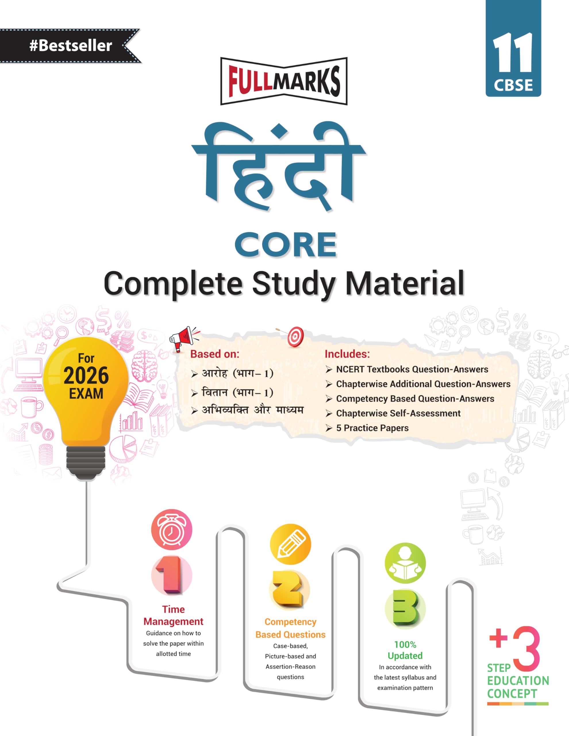 Full Marks Hindi Core Complete Study Material Class 11 | Based on Aroh (Part1), Vitaan (Part1), Abhivyati And Madhyam | Includ