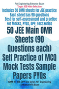 50 JEE Main OMR Sheets (90 Questions each) Self Practice of MCQ Mock Tests Sample Papers PYQs : OMR IIT JEE DPP Test Series NIT 