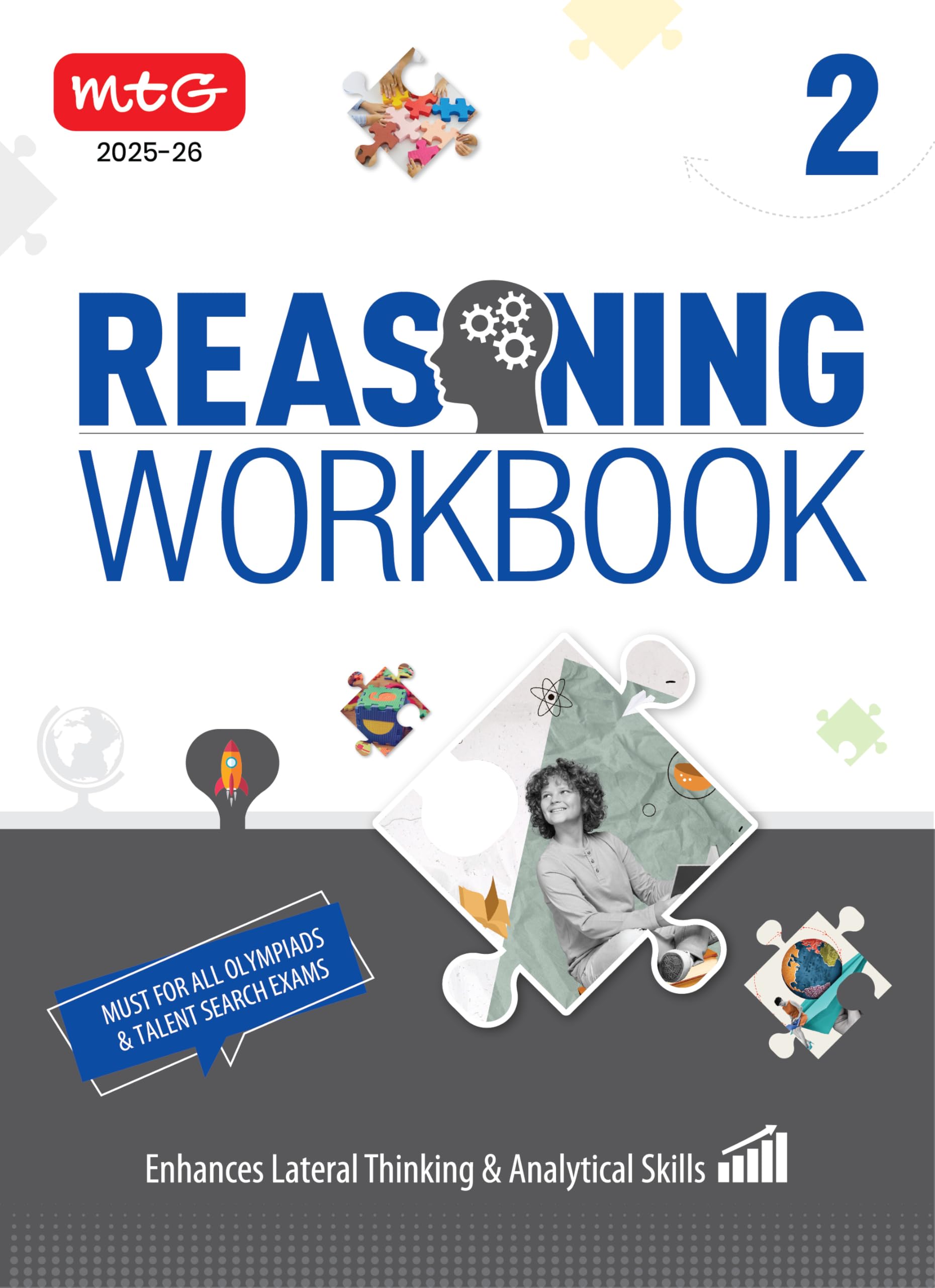 Mtg Olympiad Reasoning Workbook Class 2  Enhances Lateral Thinking & Analytical Skills | Must For Sof & All Olympiad & Talent S