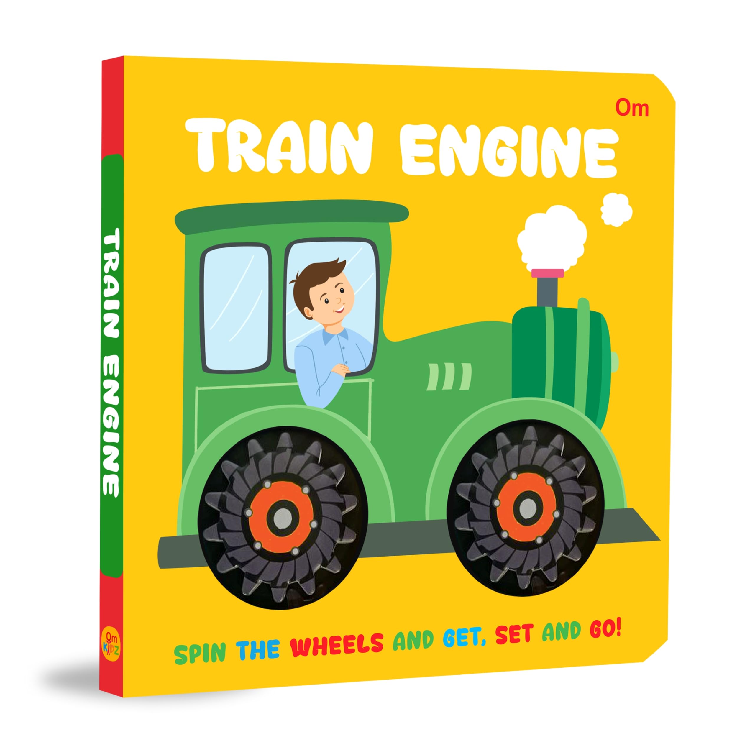 Board Book: Train Engine Wheel Book  Wheel books for kids  Board Book for Children Age 13 Years
