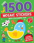 1500 Mosaic Stickers Book 1 With Colouring Fun | Creative Sticker Activity Book For Kids Age 48 Years With 16 Mosaic Patterns, 4