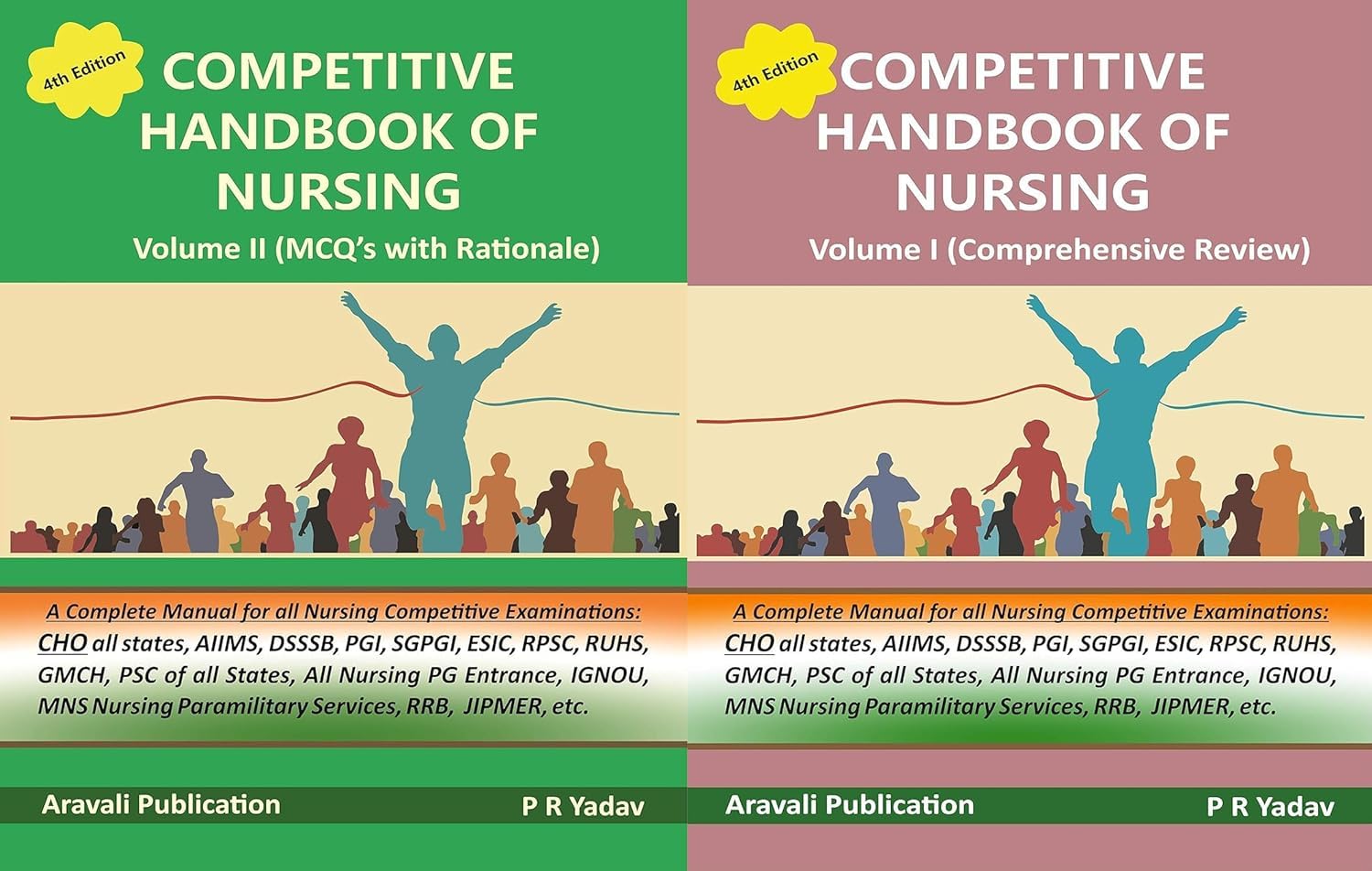 BBN books Competitive Handbook of Nursing  Volume 1 (Comprehensive Review) and Volume 2 (MCQs with Rationale)  Set of 2 Books 