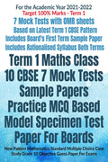 Term 1 Maths Class 10 CBSE 7 Mock Tests Sample Papers Practice MCQ Based Model Specimen Test Paper For Boards : New Pattern Math