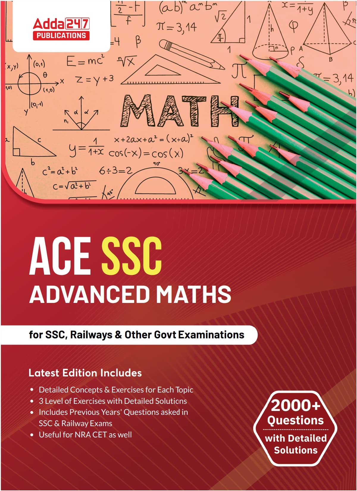 Ace Ssc Advance Maths (Quant) For Ssc Cgl, Chsl, Cpo, Gd And Other Govt. Exams (English Printed Latest Edition) By Adda247