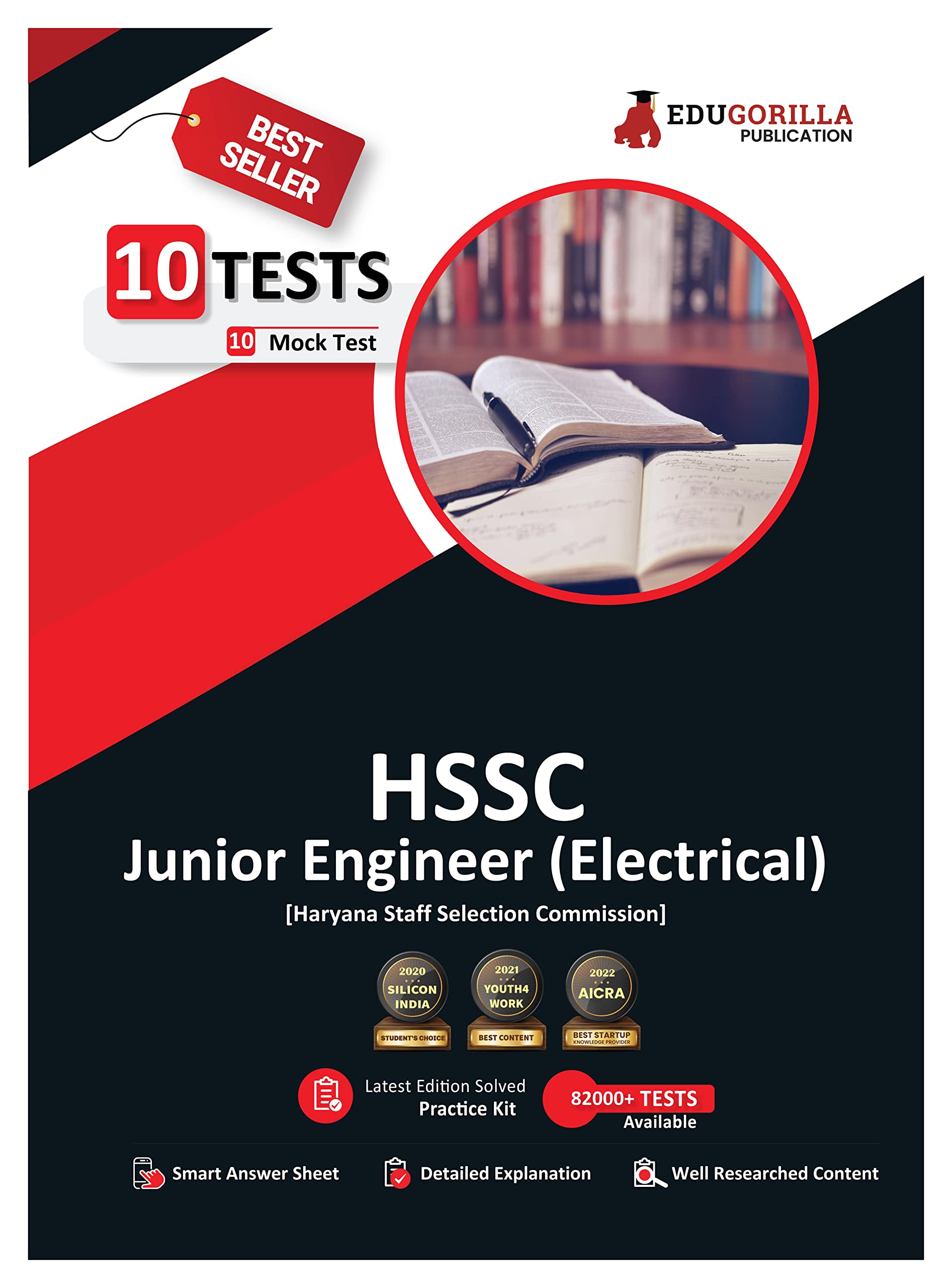 Hssc Junior Engineer Electrical (Ee) Book 2024  Haryana Staff Selection Commission  10 Full Length Mock Tests (Solved) With Fr