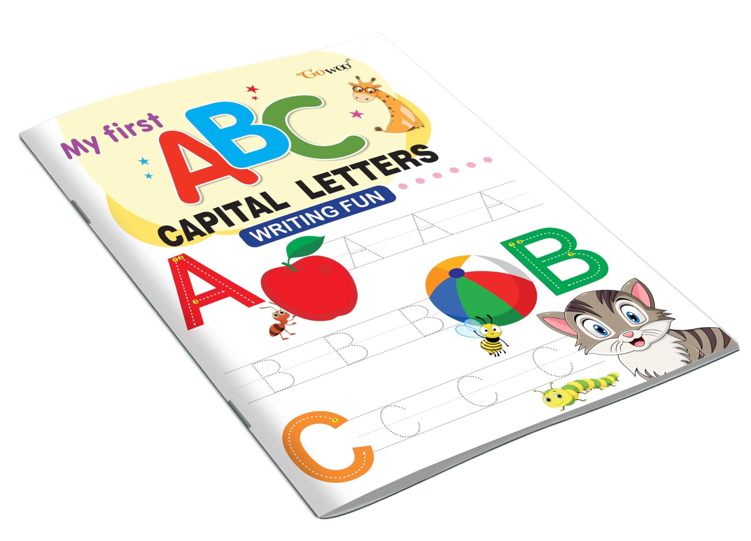 My First Capital Letters ABC Writing Fun: Counting & Puzzle Activities, Preschool Tracing Workbook, Kids Early Learning Guide, B