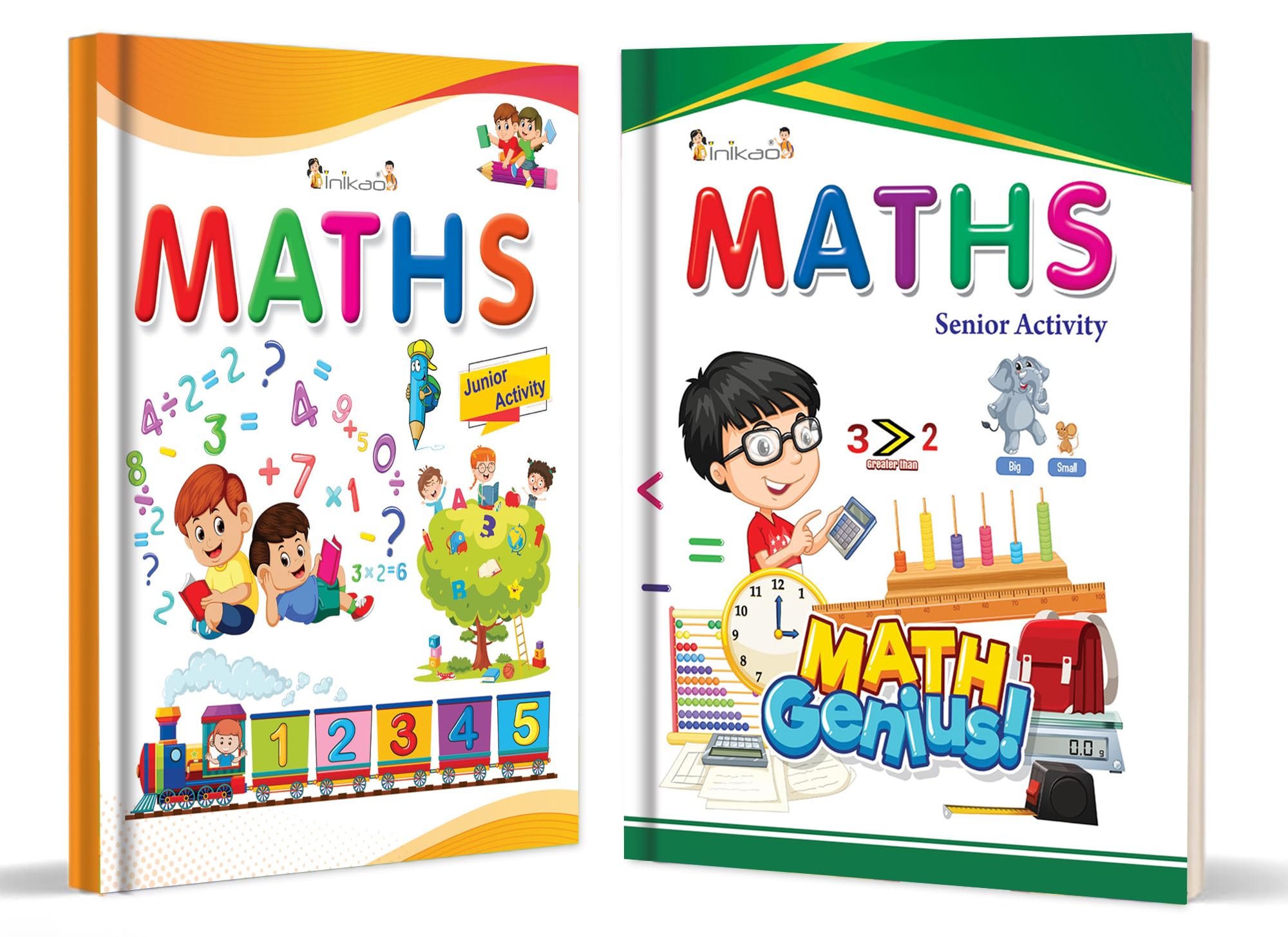 Inikao Maths Senior Activity Book For Kids Age 4+ | Work Book On Maths For Kindergarten Children With Addition , Substraction