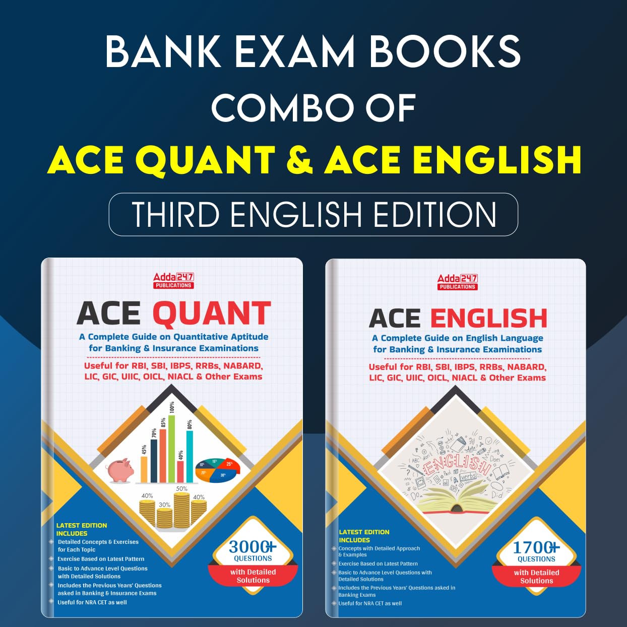 Ace Combo For Bank Po | Ibps Po | Sbi | Rbi | Lic (Ace Quantitative+Ace English) Third English Edition