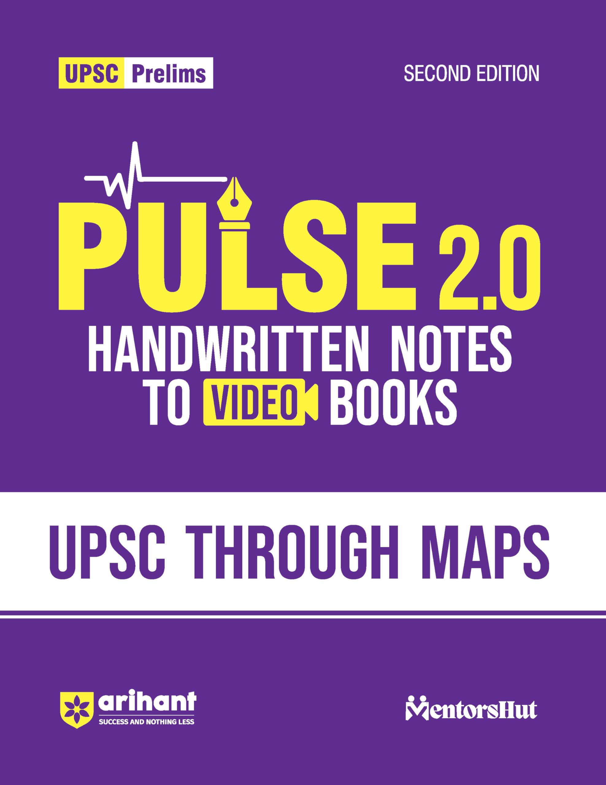 (Old Edition) Arihant UPSC Prelims Modern UPSC Through Maps India 2025 (PULSE 2.0 Handwritten Notes Series)