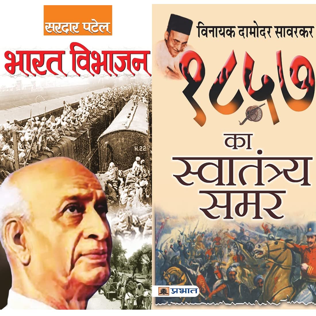 Bharat Vibhajan in Hindi Books (Set of 2) Sardar Patel and Vinayak Damodar Savarkar