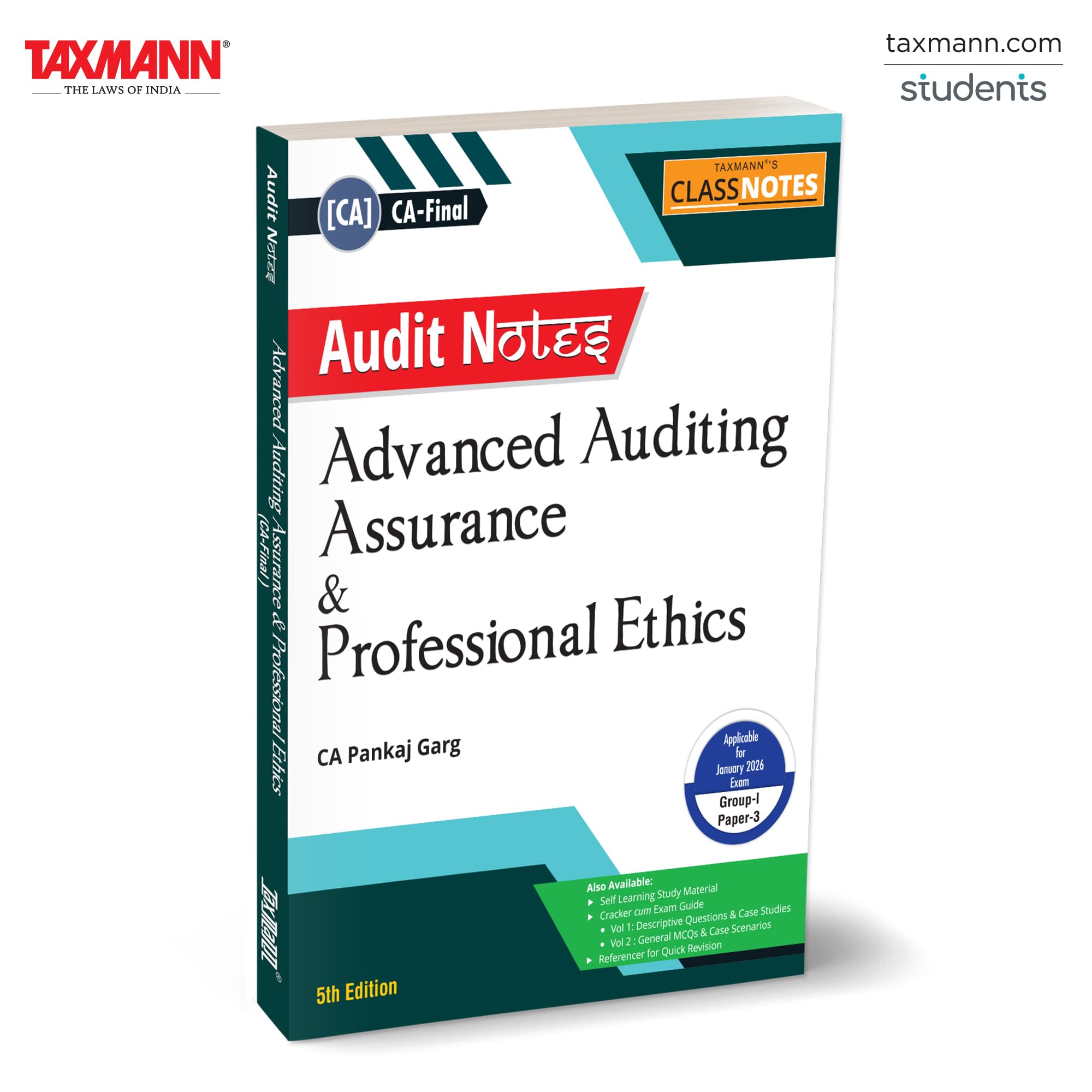 Taxmanns CLASS NOTES for Advanced Auditing Assurance & Professional Ethics | Audit Notes (Paper 3 | Audit)  Concise | Visual 