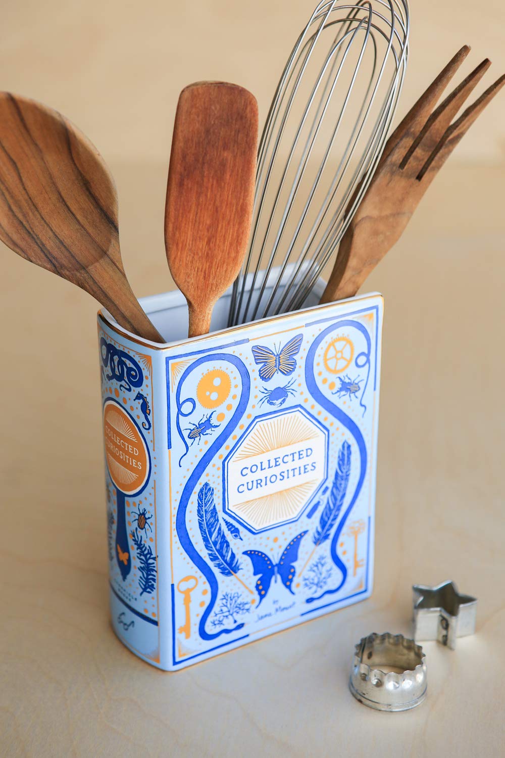 Bibliophile Ceramic Vase: Collected Curiosities illustrated by Jane Mount: (Flower Vase, Desk Vase, Desk Dcor)