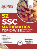 52 Ssc Mathematics TopicWise Solved Papers (2010  2021)  Cgl, Chsl, Mts, Cpo 4Th Edition
