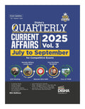 Disha Quarterly Current Affairs 2025 Vol. 3  July To September For Competitive Exams 9Th Edition | General Knowledge/ Awareness