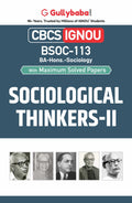 Gullybaba IGNOU BA (Honours) 6th Sem BSOC113 Sociological Thinkers II in English  Latest Edition IGNOU Help Book with Solved 