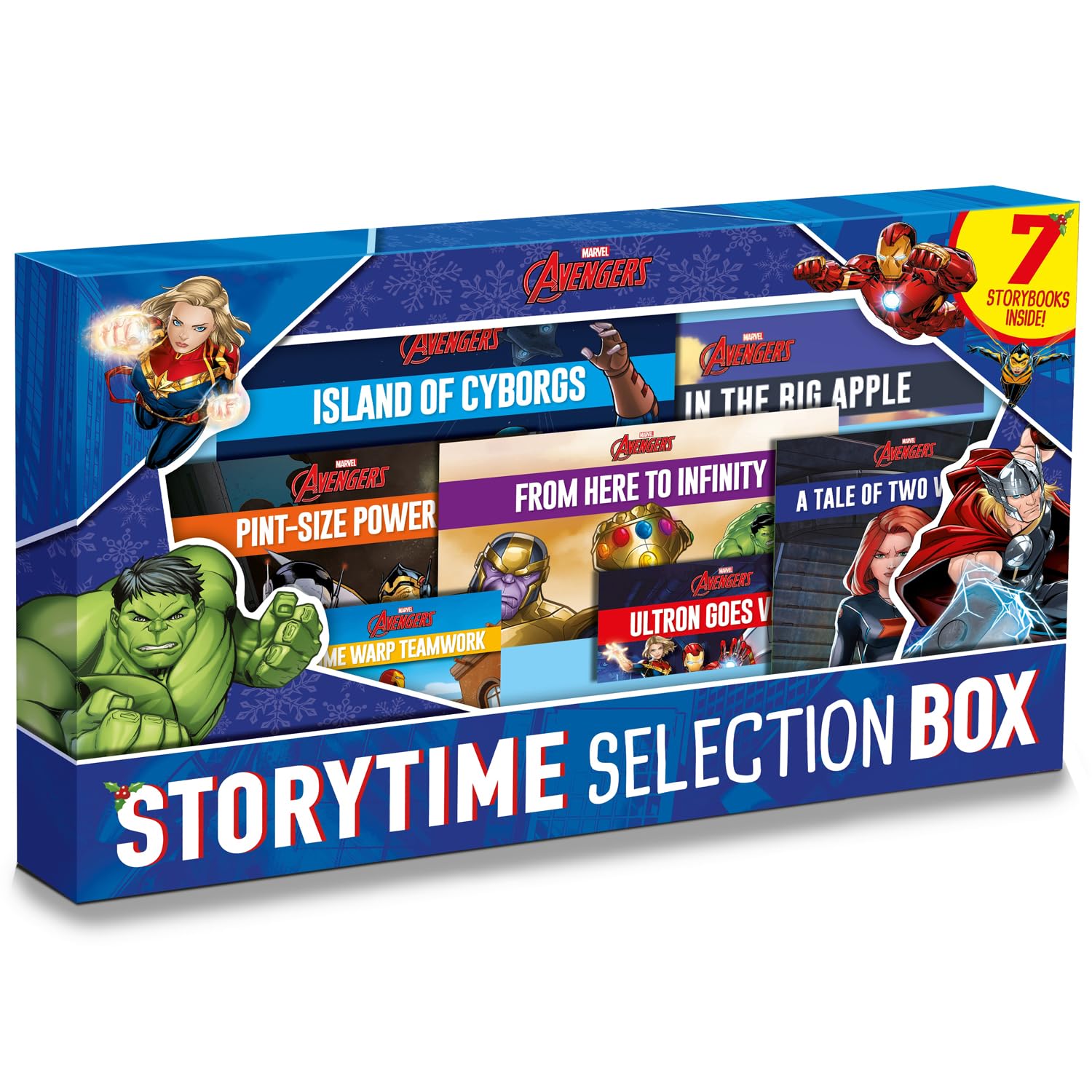 Marvel Avengers Storytime Selection Box | 7 Marvel Avengers Storybook Collection | Black Widow | Thanos | Captain America | Ultr