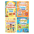 Sticker Books (Set of 4 Books)  Gods and Goddesses, Festivals, Rewards, Jungle  Activity Books for Kids  Stickers for Childre