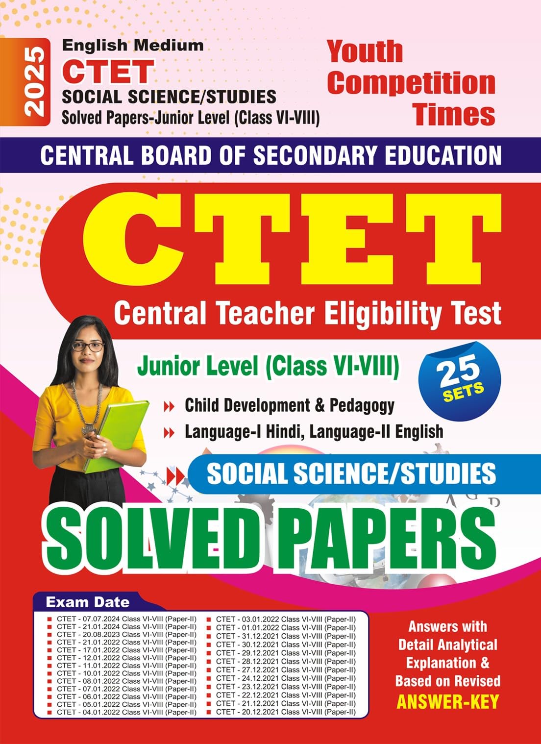 CTET SOCIAL STUDIES JUNIOR LEVEL(CLASS 6TH TO 8TH ) 22 ONLINE SETS SOLVED PAPER (PAPER2 ) ENGLISH MEDIUM 2023