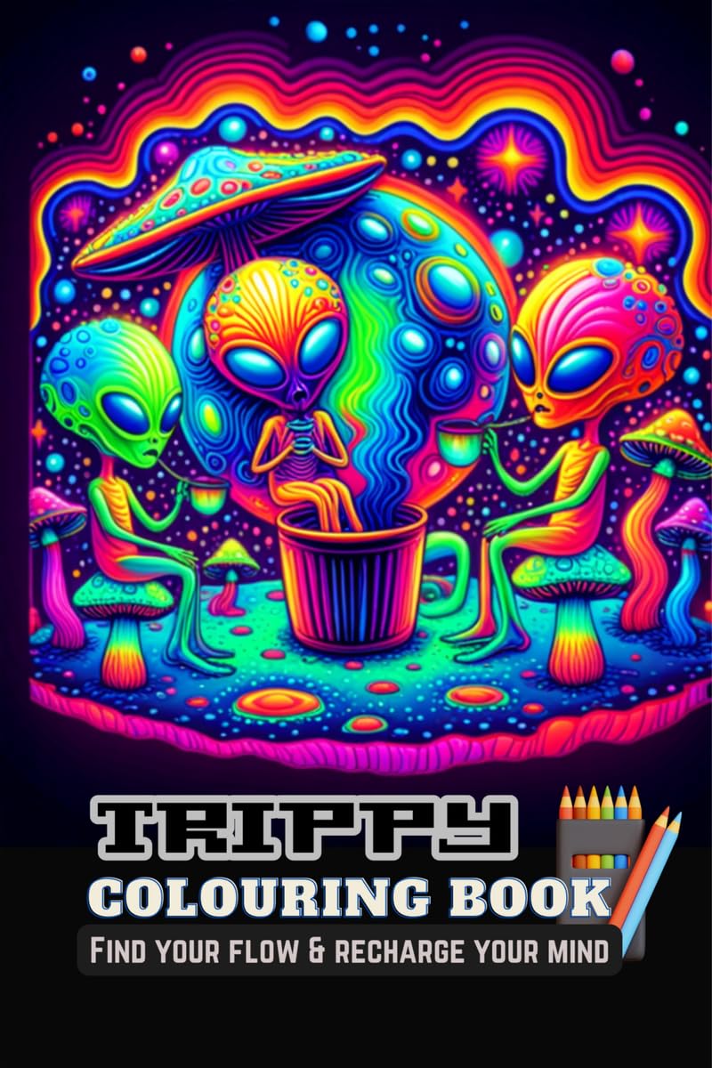 Trippy Colouring Book: Find Your Flow & Recharge Your Mind | Fun Gifts for Men, Women, Friends & Corporate Coworkers (Stress Re