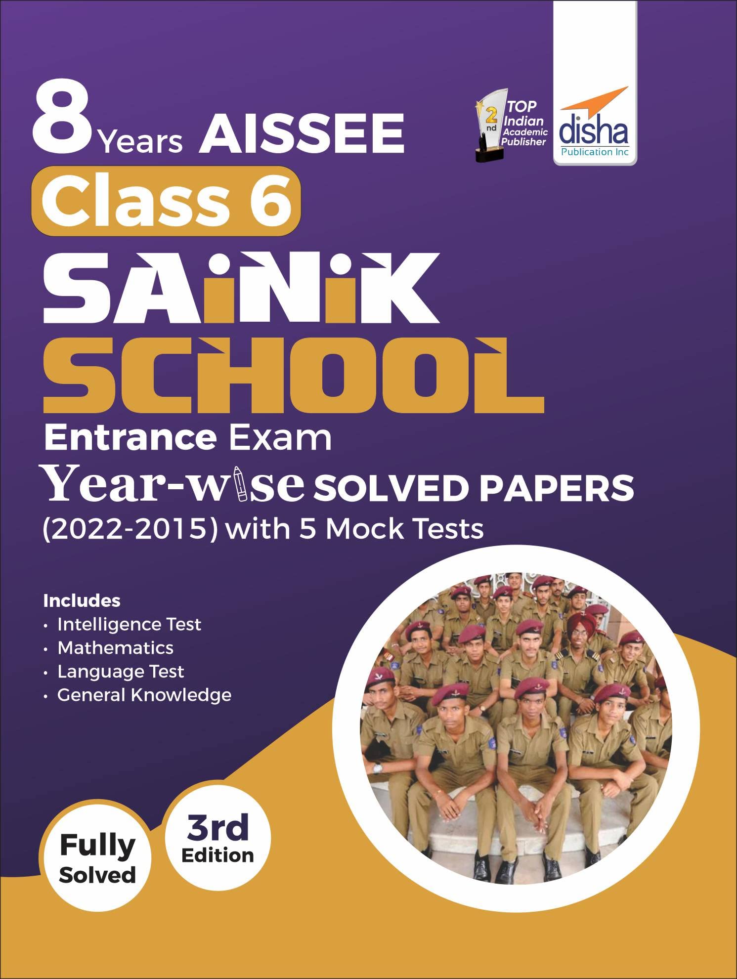 8 Years Aissee Class 6 Sainik School Entrance Exam YearWise Solved Papers (2022  2015) With 5 Mock Tests 3Rd Edition